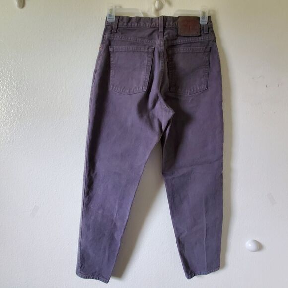 Vintage Levi's 550 Tapered Mom Jeans Womens 12 Gray Relaxed Fit Hi Rise Zip USA - Picture 6 of 9